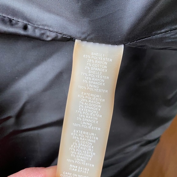 Tommy Hilfiger Women’s Plaid Blazer Suit Separate Two-Button Black Ivory Size 6 - Picture 10 of 13